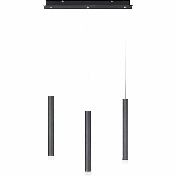 Just Light. LED-Pendelleuchte Bruno 3-flammig Schwarz 55 x 120 cm günstig online kaufen