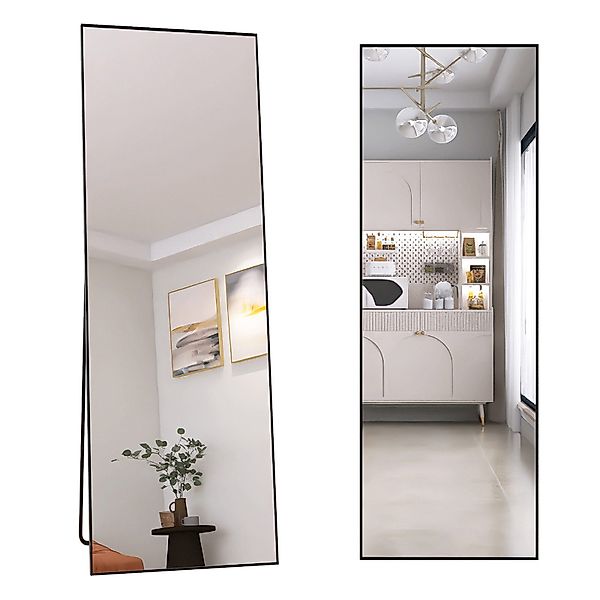 FUROKOY Ganzkörperspiegel Standspiegel mit Ständer, Metallrahmen günstig online kaufen