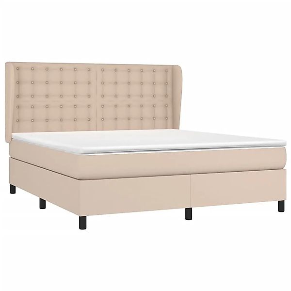 vidaXL Boxspringbett Matratze Cappuccino-Braun 160x200 cm Kunstleder 312904 günstig online kaufen