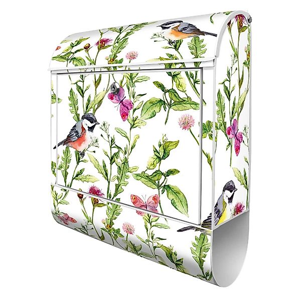 Banjado Design Briefkasten Weiß Pulverbeschichtet 39x47x14cm 2 Schlüssel Mi günstig online kaufen