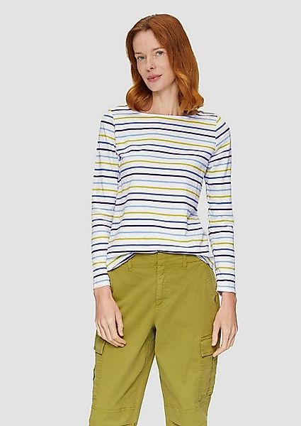 s.Oliver Langarmshirt T-Shirt mit U-Boot-Ausschnitt und günstig online kaufen