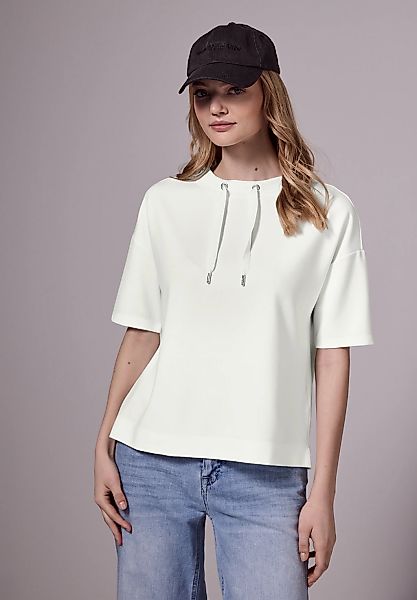 STREET ONE STUDIO T-Shirt, mit Tunnelzugband am Kragen günstig online kaufen