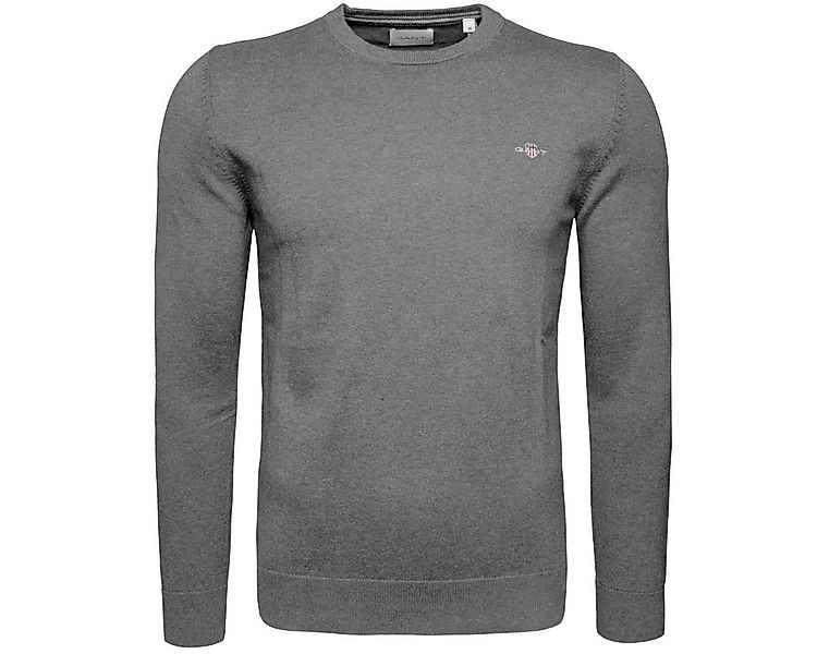 Gant Rundhalspullover Classic Cotton C-Neck Herren Hoodie, Sweatshirt, Pull günstig online kaufen