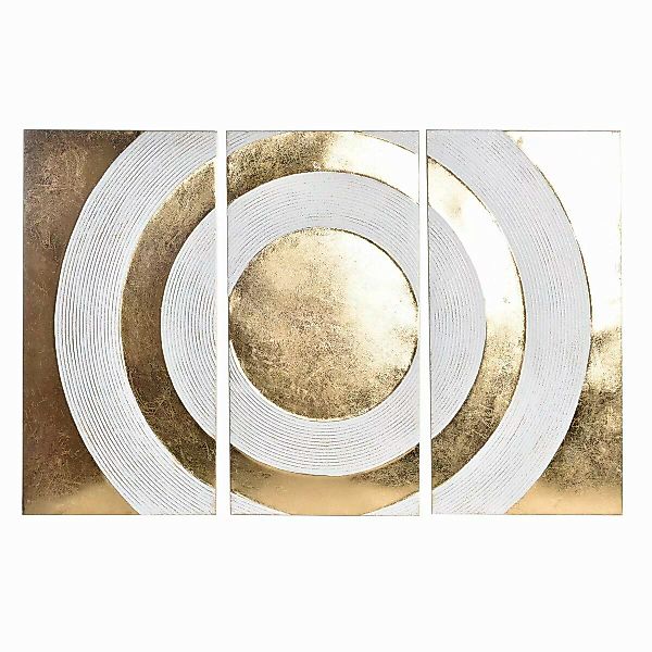 Wanddekoration Dkd Home Decor 3 Stück Golden Metall Weiß Orientalisch (120 günstig online kaufen