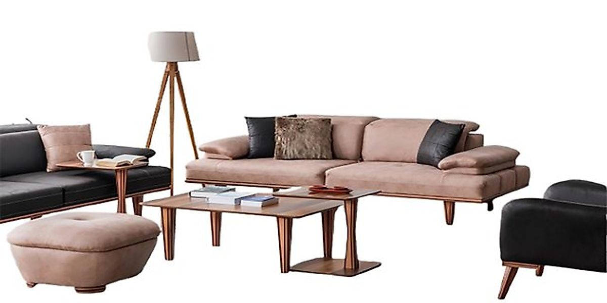 Xlmoebel 3-Sitzer Dreisitzer Polster Sofa in Altrosa für das Wohnzimmer aus günstig online kaufen