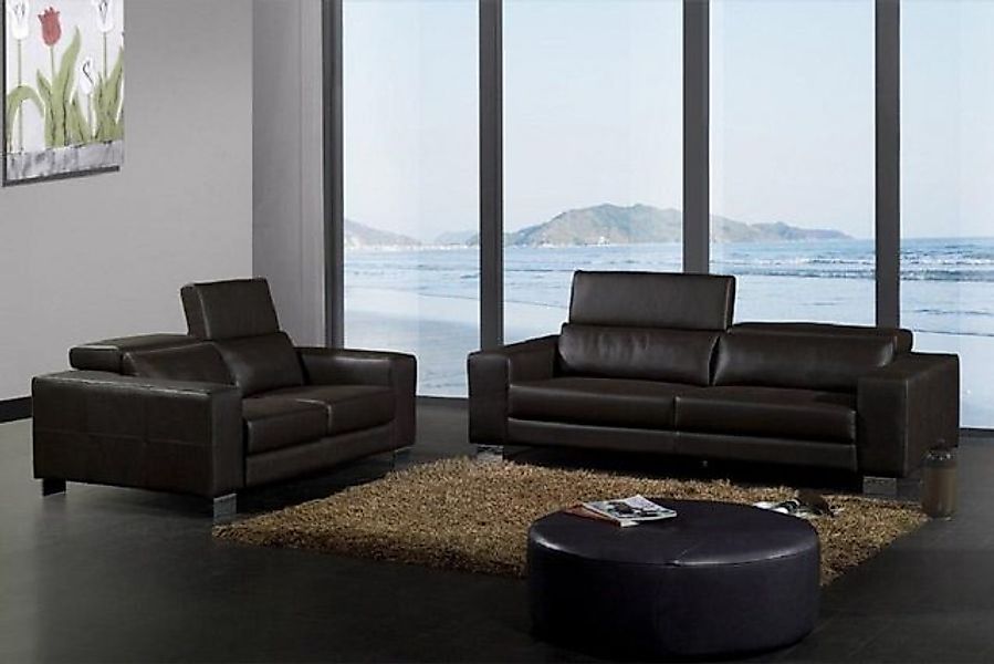 JVmoebel Sofa Sofas 3+2+1 Sitzer Set Design Sofas Polster Couchen Leder Rel günstig online kaufen