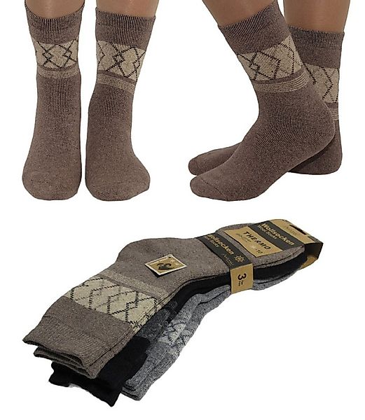 Antonio Thermosocken 3 Paar Wollsocken Socken Thermo Strümpfe Herren Karomu günstig online kaufen