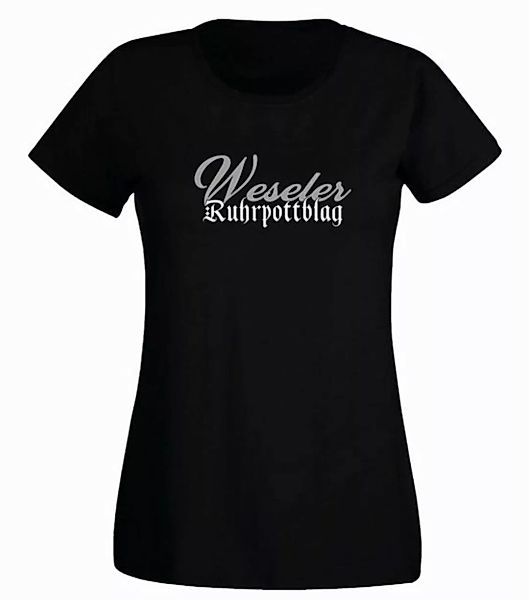 G-graphics T-Shirt Weseler Ruhrpottblag Slim-fit Damen T-Shirt mit Ruhrgebi günstig online kaufen