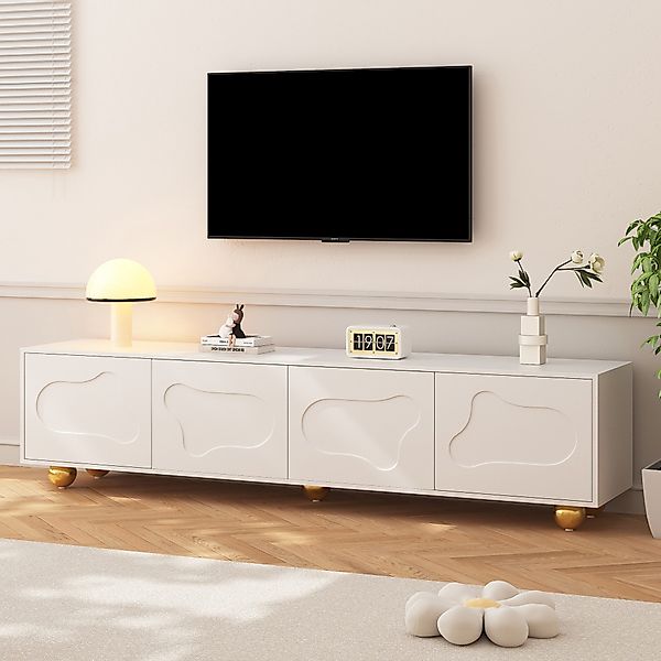 Merax Lowboard hochglanz TV-Lowboard im Wolken-Design günstig online kaufen