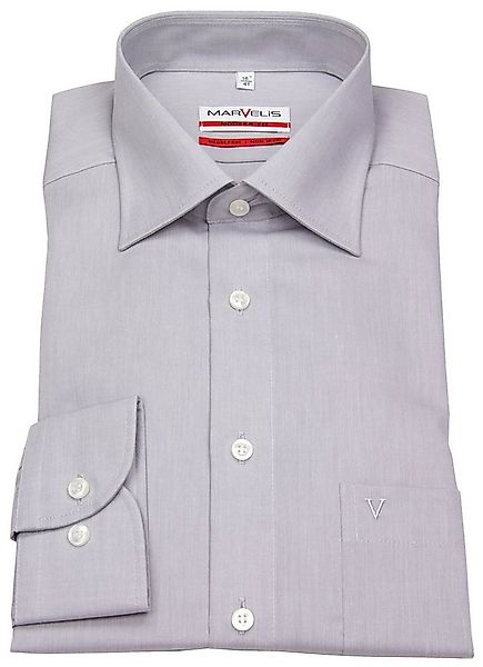 MARVELIS Businesshemd Modern Fit leicht tailliert bügelfrei Kentkragen günstig online kaufen