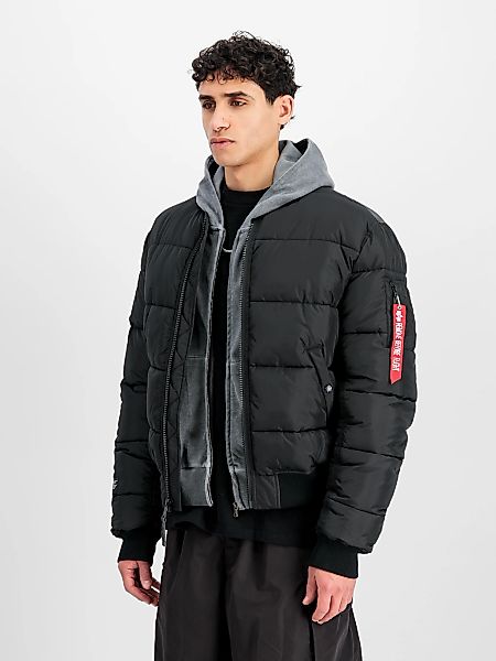 Alpha Industries Steppjacke "MA-1 Logo Puffer", ohne Kapuze günstig online kaufen
