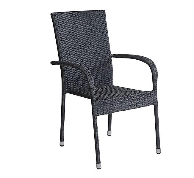 LC Garden Stapelstuhl »Lübeck« Gartenstuhl Polyrattan Stapelstuhl Gartenses günstig online kaufen