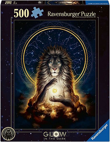 Ravensburger Puzzle Glow in the Dark, Leuchtender Löwe, 500 Puzzleteile, Ma günstig online kaufen