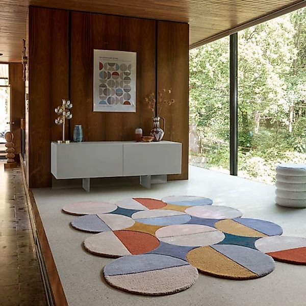 FLAIR RUGS Wollteppich »Mia Ellipse«, rechteckig, 12 mm Höhe, mit gebogenem günstig online kaufen