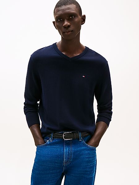 Tommy Hilfiger Strickpullover "ESSENTIAL COTTON V NECK mit V-Ausschnitt und günstig online kaufen