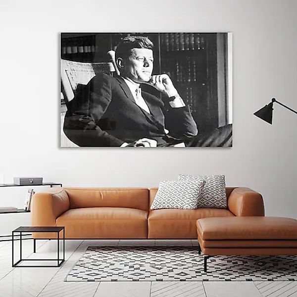 queence Acrylglasbild »Kennedy« Mann   Schwarz-Weiß   Stars Fine Art-Print günstig online kaufen
