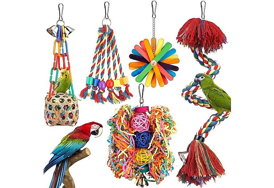 trends for living Vogelkäfig 5 stucke Papageienspielzeug-Set bestehend Trep günstig online kaufen