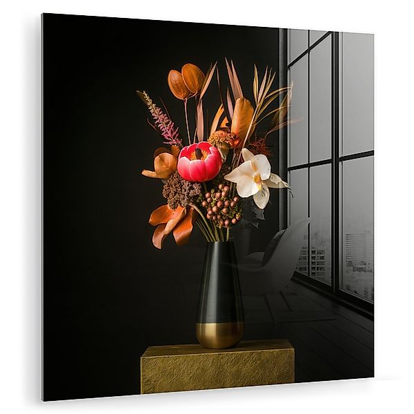 MuchoWow Acrylglasbild Blumenstrauß - Orange - günstig online kaufen