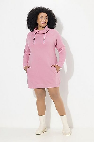 Ulla Popken Jerseykleid Sweatkleid Stehkragen Langarm günstig online kaufen
