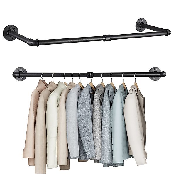 FUROKOY Garderobenständer Garderobe 2er Set Industrierohr günstig online kaufen