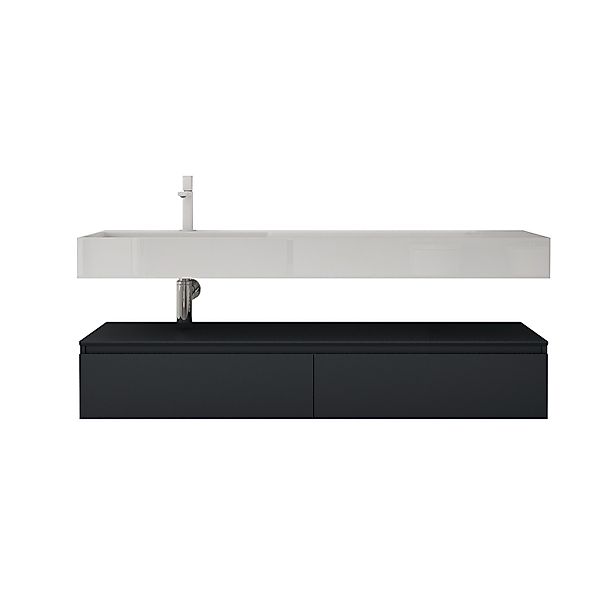 doporro Badmöbel-Set Waschtisch mit Unterschrank 150cm günstig online kaufen