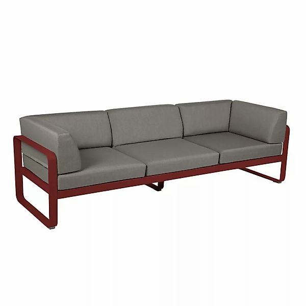 Bellevie 3-Sitzer Club Sofa Outdoor 43 Chili B8 Taupegrau günstig online kaufen