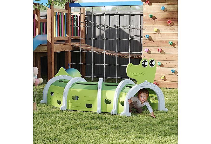 AIYAPLAY Spieltunnel 194 cm, in Cartoon-Krokodil (Krabbeltunnel, 1-St., Kle günstig online kaufen