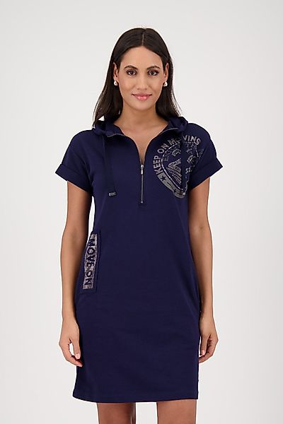 Monari Sweatkleid Kleid Uni Emblem mit günstig online kaufen