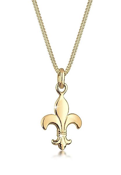 Elli Kette mit Anhänger Schwertlilie königliches Symbol 925 Silber, Lilie günstig online kaufen