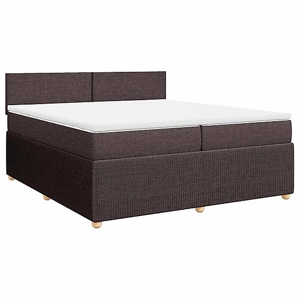 vidaXL Boxspringbett mit Matratze Dunkelbraun 200x200 cm Stoff 3287559 günstig online kaufen