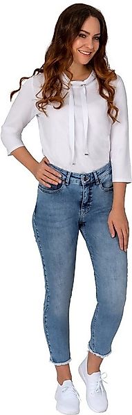 Gio Milano 7/8-Jeans Gio-Liese-1000 verkürzte Skinny mit Fransen am Saum günstig online kaufen