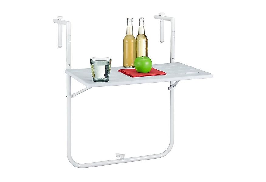 relaxdays Balkonhängetisch Balkon Hängetisch Holzoptik günstig online kaufen