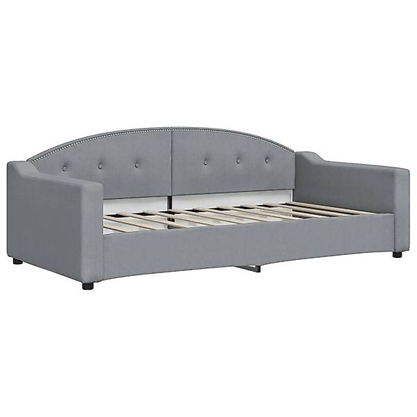 vidaXL Bett, Tagesbett Hellgrau 90x190 cm Stoff günstig online kaufen