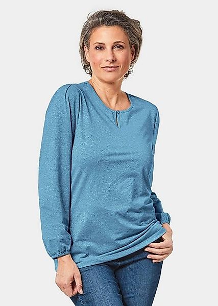 GOLDNER Langarmshirt Kurzgröße: Kurzgröße - Glanzshirt günstig online kaufen