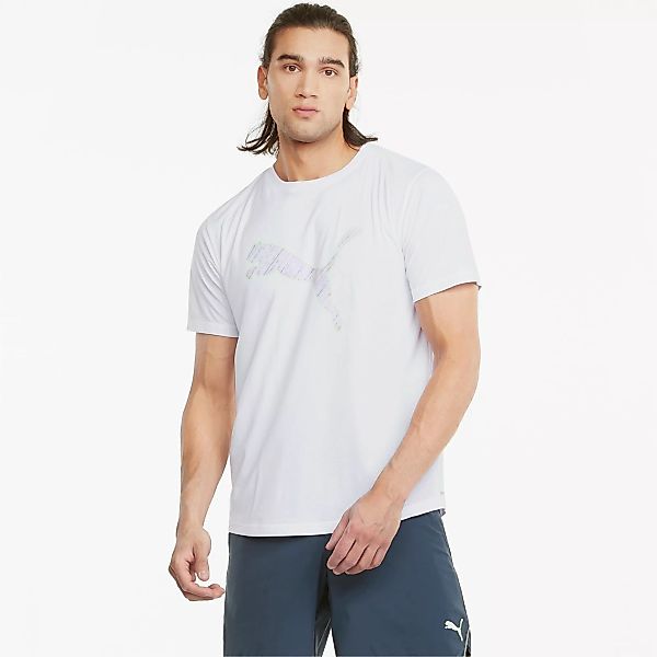 PUMA Herren Lauf-T-Shirt mit Logo | Weiß | Größe: XS günstig online kaufen