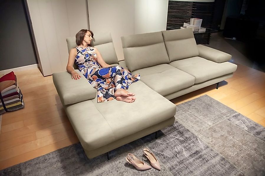 CALIA ITALIA Ecksofa »Toby Wing, Komfortsofa der Extraklasse, bequem, L-For günstig online kaufen