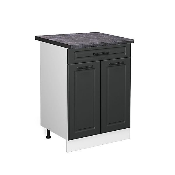 Vicco Küchenunterschrank R-Line Anthrazit Landhaus/Weiß 60 cm mit Schublade günstig online kaufen