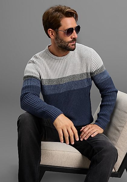 Man's World Rundhalspullover Neue Kollektion! mit günstig online kaufen