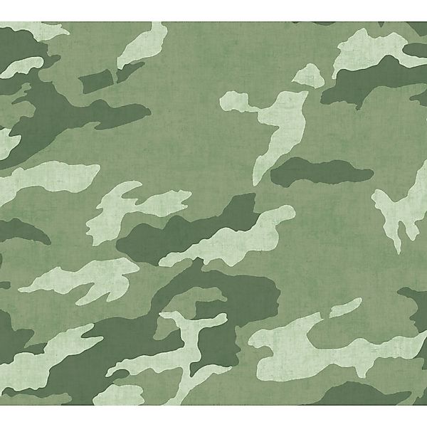 A.S. Creation Vliestapete Camouflage 10,05 m x 0,53 m Grün FSC® günstig online kaufen