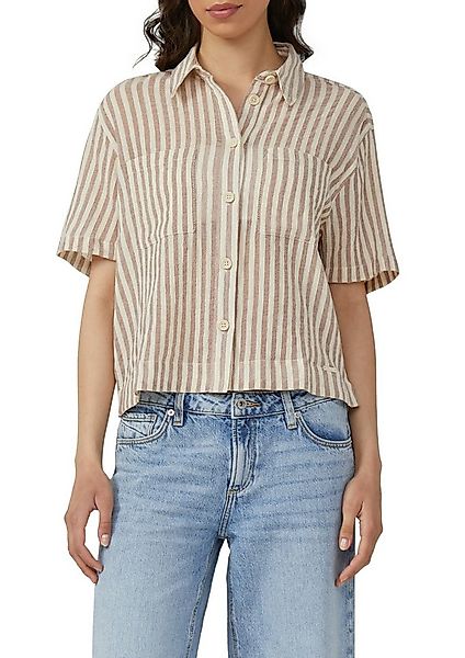 QS Hemdbluse mit Streifen Muster günstig online kaufen