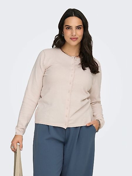 ONLY CARMAKOMA Strickjacke "CARLOYAL LIFE LS O-NECKBU CARDI KNT NOOS" Kunst günstig online kaufen