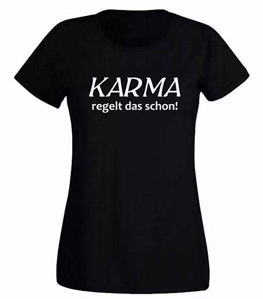 G-graphics T-Shirt Damen T-Shirt - Karma regelt das schon! mit trendigem Fr günstig online kaufen