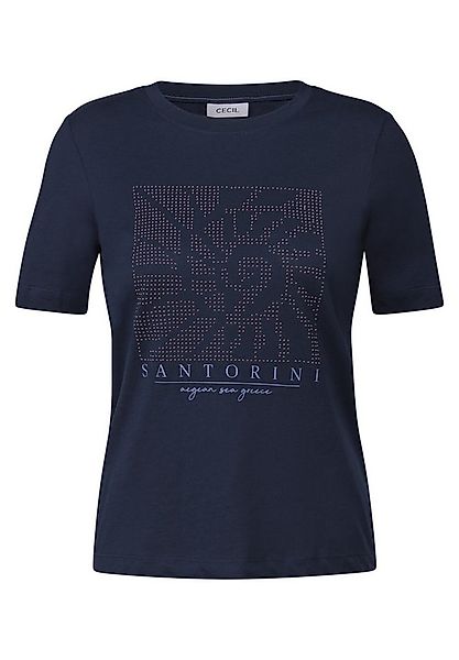 CECIL T-Shirt TOS Domestuds FP Shirt urban navy blue günstig online kaufen