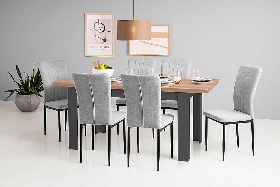Home affaire Essgruppe »Bergamo«, (Set, 7 tlg.), 7-tlg. Essgruppe mit auszi günstig online kaufen