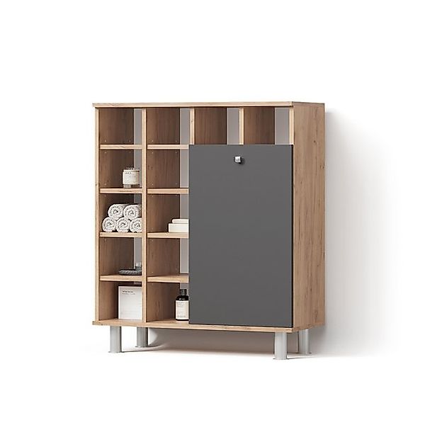 Livinity® Wäscheschrank Fucino, Anthrazit, 78.4 x 91.6 cm günstig online kaufen