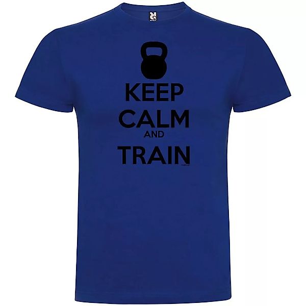 Kruskis Keep Calm And Train Kurzärmeliges T-shirt M Royal Blue günstig online kaufen