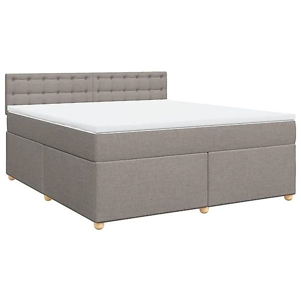 vidaXL Boxspringbett mit Matratze Taupe 180x200 cm Stoff 3286777 günstig online kaufen