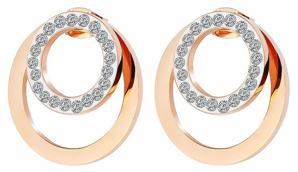Adelia´s Paar Ohrhänger "Damen Ohrringe – Ohrstecker aus Edelstahl mit Stra günstig online kaufen