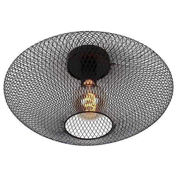 Deckenleuchte Mesh in Schwarz E27 günstig online kaufen