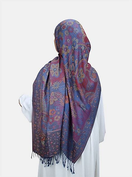 Aymasal Kopftuch Flower Pashmina Muster Hijab Kopftuch Schal Fransentuch Hi günstig online kaufen